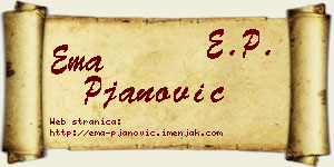 Ema Pjanović vizit kartica